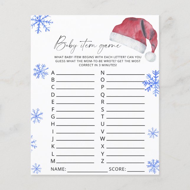 Chapéu do Pai Natal - Jogo de Item do Bebê (Frente)