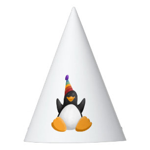 Chapéu do partido do pinguim do feliz aniversario
