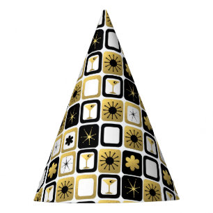 Chapéu Dourado glamoroso retro do partido