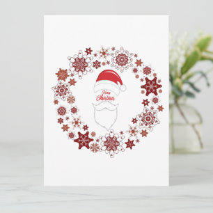 Chapéu e Barba do Papai Noel com Feliz Natal