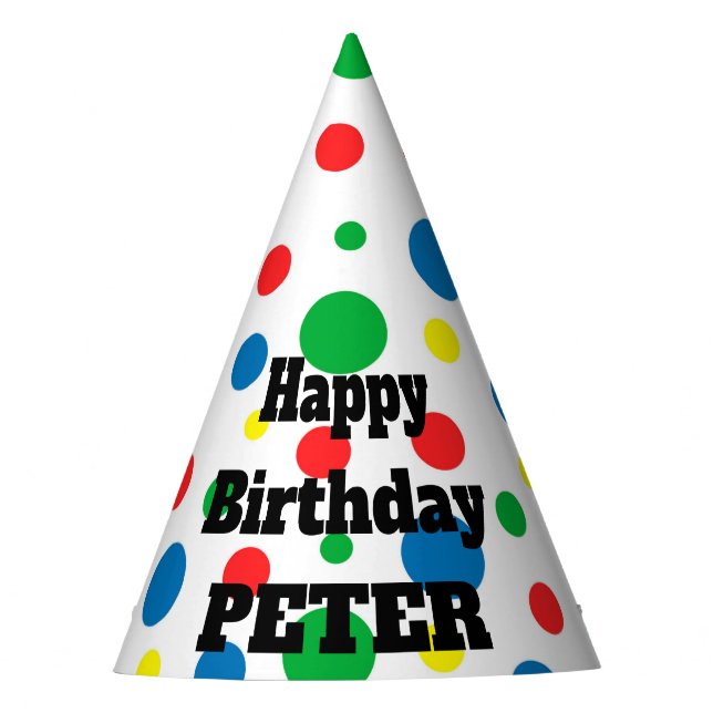 Chapéu feliz conhecido personalizado da festa de (Frente)