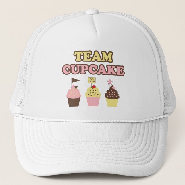 Chapéu ou boné do cupcake da equipe (Frente)