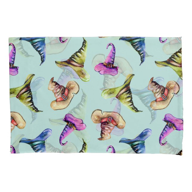 Chapéus antigos de aquarela: fundo azul. (Frente)