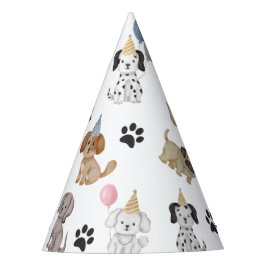 Chapéus de Aniversário Puppy Pawty