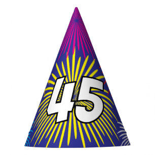 Chapéus de cone de papel para festa de aniversário