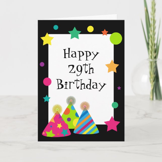 Chapéus de festa 29 de novo? Cartão (Frente)