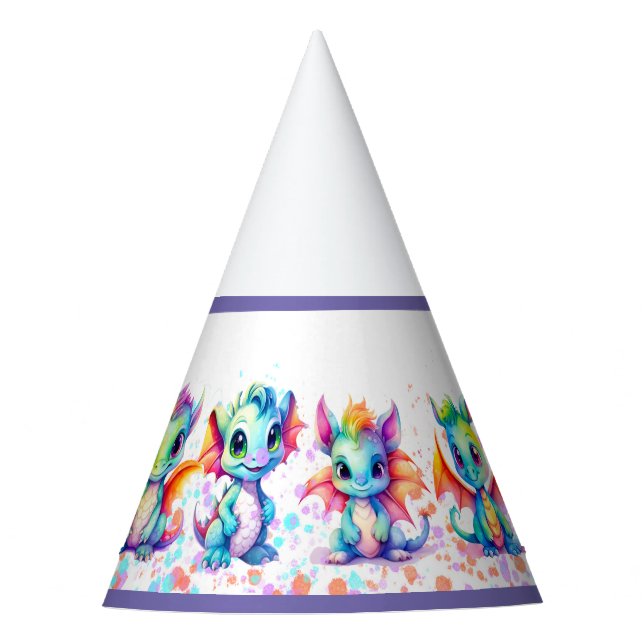 Chapéus De Festa de aniversário De Dragão (Frente)