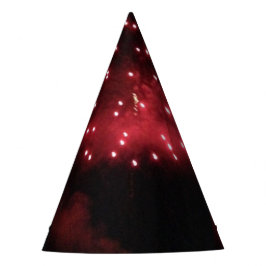 Chapéus de festa de fogos de artifício vermelhos