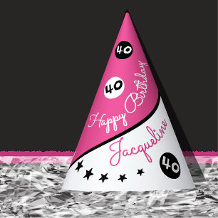 Chapéus de festa de papel personalizados rosa para