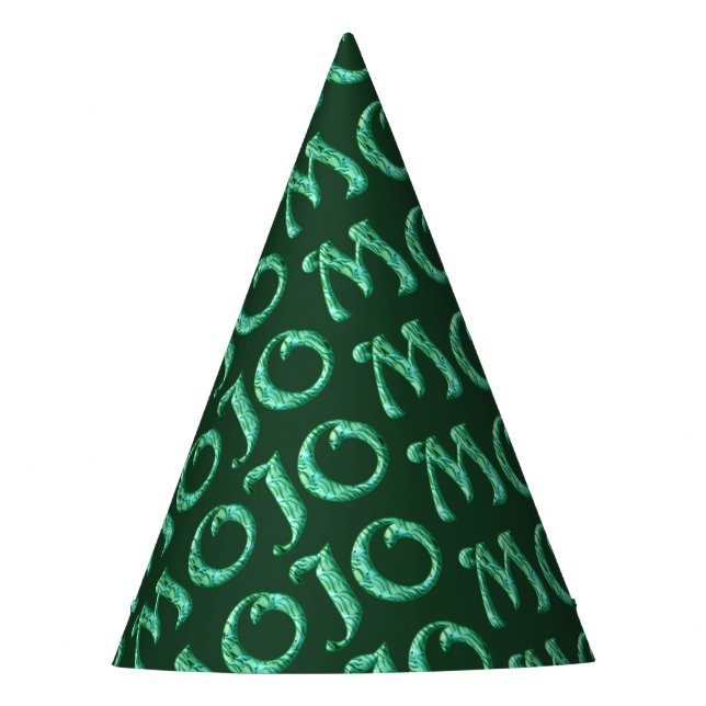 Chapéus de festa verde Mojo (Frente)