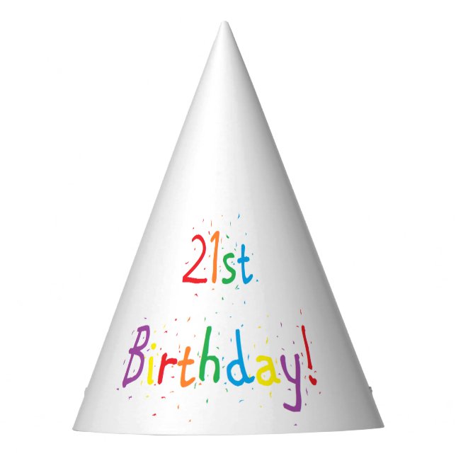 Chapéus do Partido "aniversário de 21 anos" (Frente)