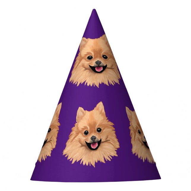 Chapéus do partido de Pomeranian - Qty 12+ (Frente)