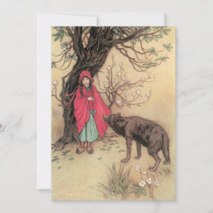 Chapeuzinho Vermelho por Warwick Goble Convite