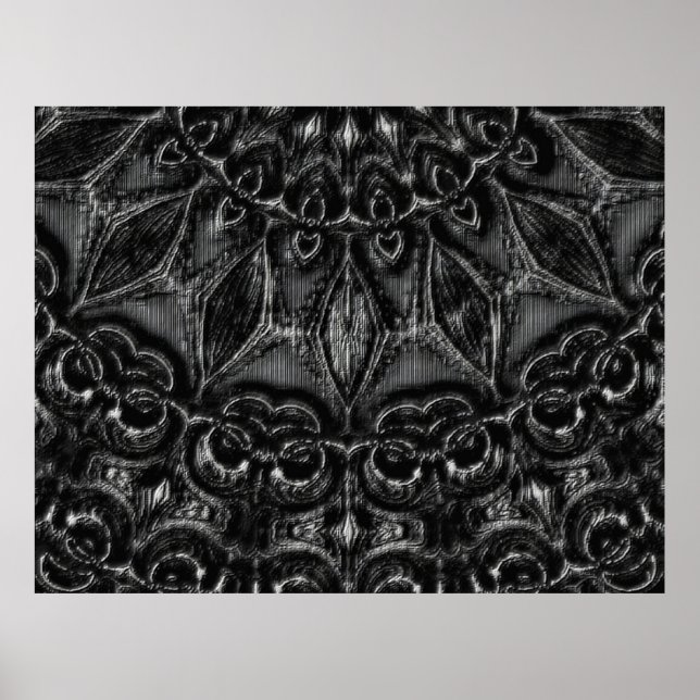 Charcarvão Mandala Poster (Frente)