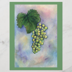 Chardonnay Wine Graphics Letterhead
