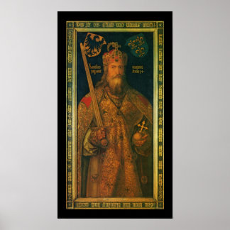 Charlemagne por Dürer Poster Impressão