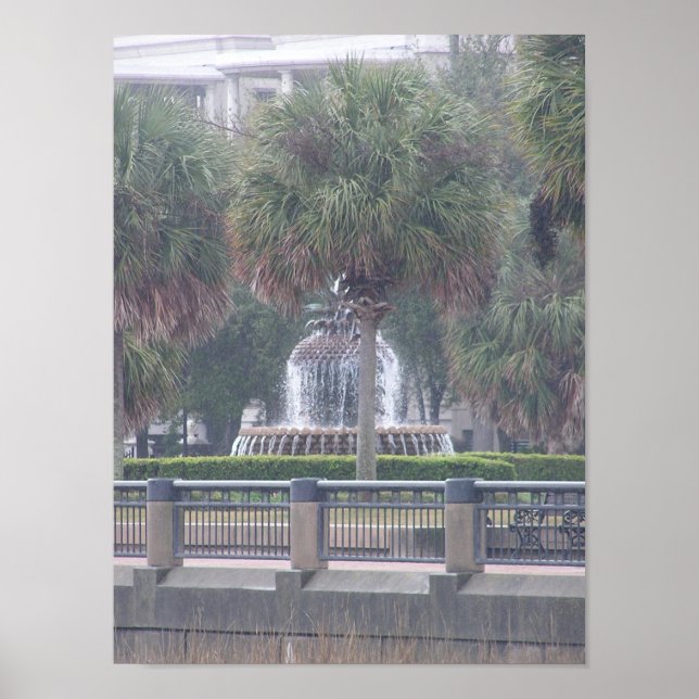 Charleston Fountain Poster (Frente)