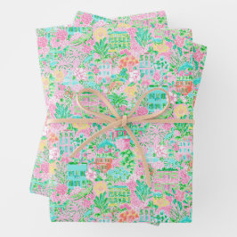 Charleston Pastel Preppy Palm Beach Pattern Print