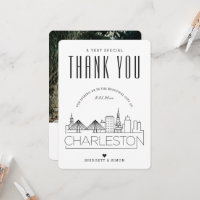 Charleston Wedding | Obrigado + Cartão com fotos