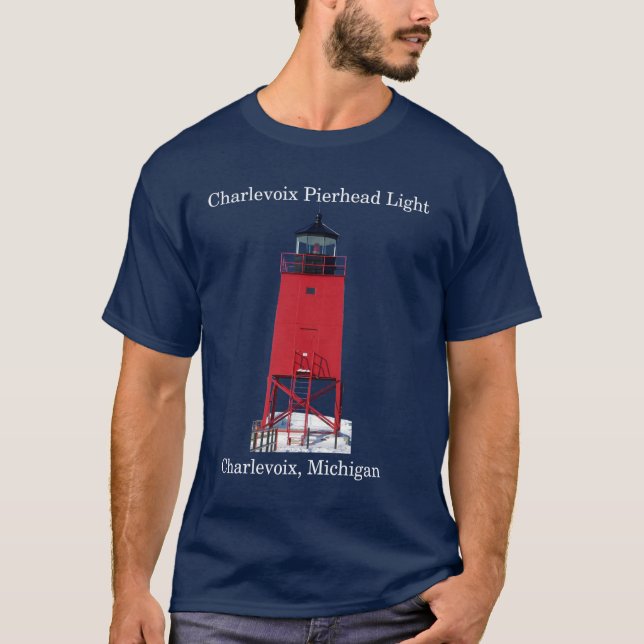 Charlevoix Pierhead Camisa escura clara (Frente)