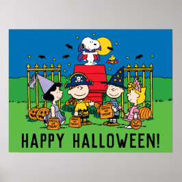 Charlie Brown e Gang Halloween Party Poster