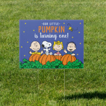 Charlie Brown e Gang Pumpkin primeiro aniversario