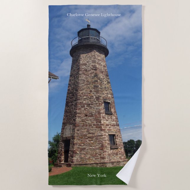 Charlotte Genesee Lighthouse toalha de praia (Frente)