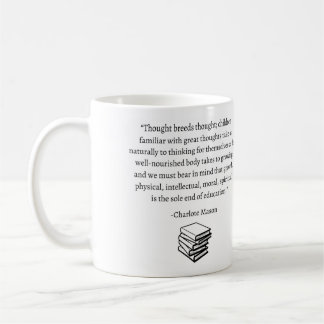 Charlotte Mason cita caneca "Pensamento"