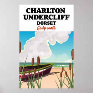 Charlton Undercliff Beach, poster de viagens Dorse