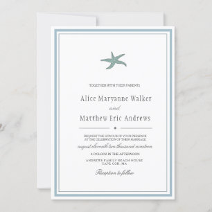 Charm Costeiro Convite Para Casamento