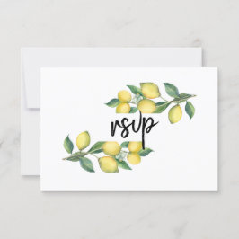 Charm Watercolor Lemon Tropical Weding RSVP