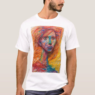 Charme Excêntrico: Camiseta de Rabiscos Caóticos d