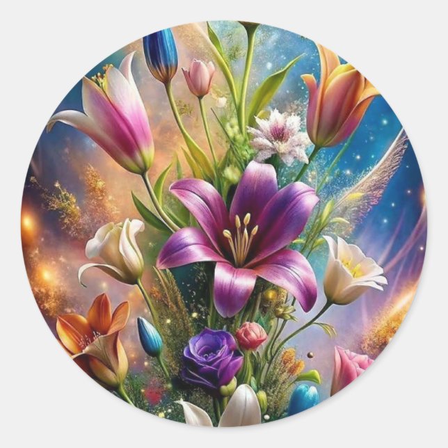 Charme Florido – Adesivos Estéticos de Design Flor (Frente)