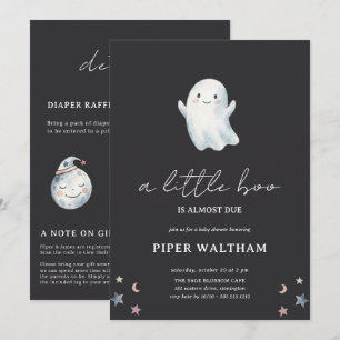 Charming Convite de Baby Shower com Fantasma Duplo