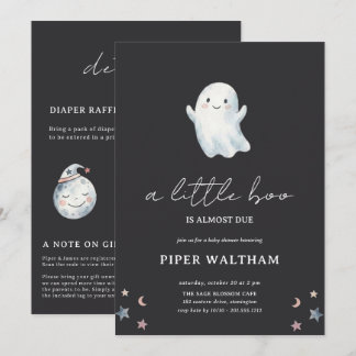 Charming Convite de Baby Shower com Fantasma Duplo