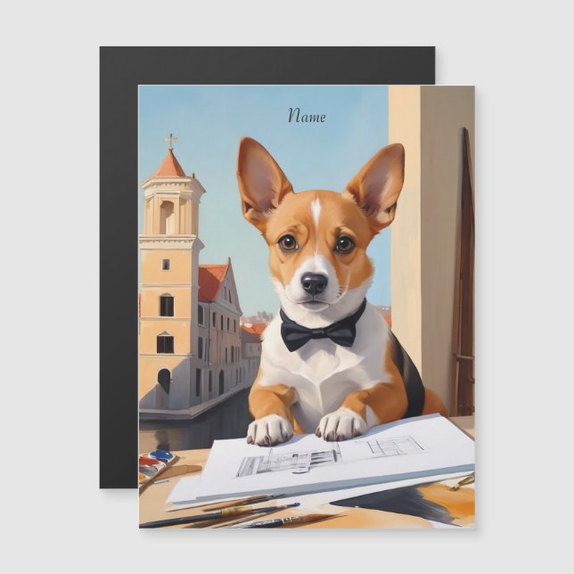 Charmoso Corgi Architect Dog Lover (Frente/Verso)