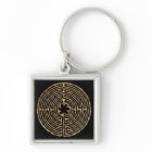 Chartres Labyrinth Pearl Dark Paths Chaveiro