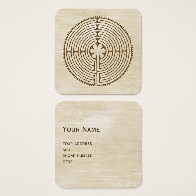 Chartres Labyrinth - Símbolo Espiritual Antiquado  (Frente & Verso)