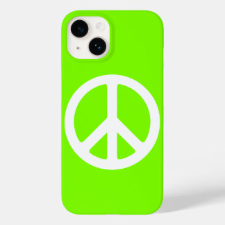 Chartreuse e White Peace Sign