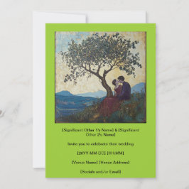 Chartreuse Uma Cópia de Convite de Compromisso