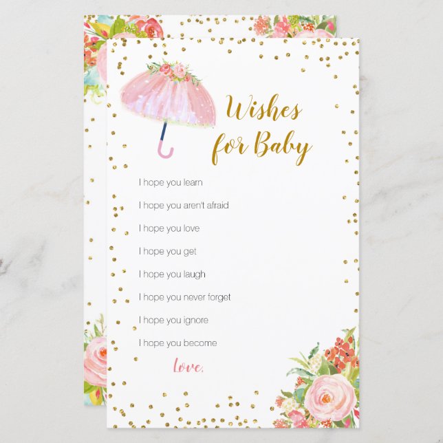 Chás de abril trazem flores para o bebê (Frente/Verso)