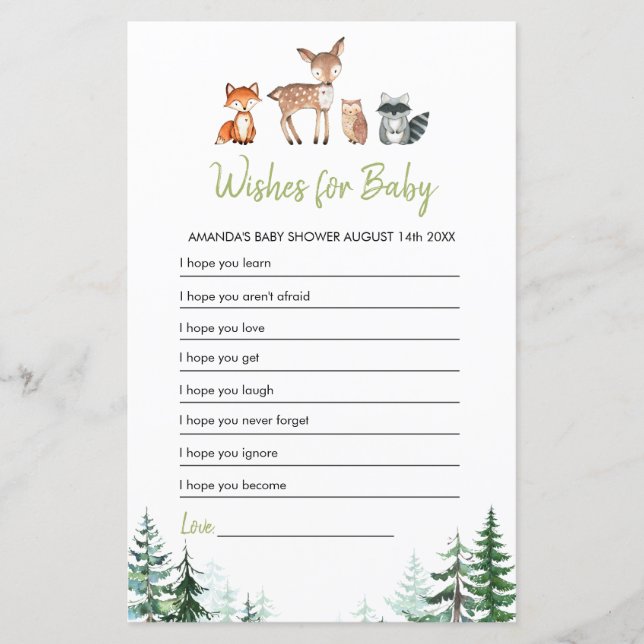 Chás de fraldas da Floresta de Madeira para Jogo d (Frente)