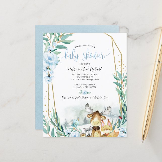 Chás de fraldas De Animais Da Floresta (Frente/Verso In Situ)