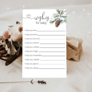 Chás de fraldas De Inverno Desejos Para Bebê