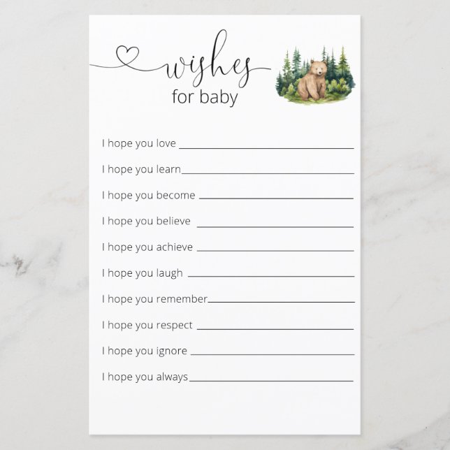 Chás de fraldas De Madeira Para Bebê (Frente)