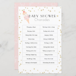 Chás de fraldas Rosa sorvete