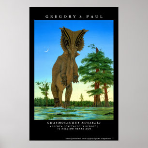 Chasmosaurus Gregory Paul do poster do dinossauro