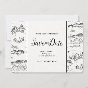 Chattanooga Toile Black and White Salvar a data