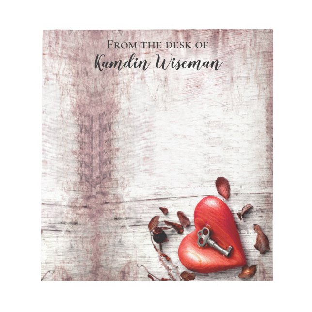 Chave de madeira do país do Bloco de Notas Persona (Frente)