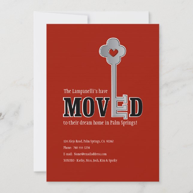 Chave e Coração, Anúncio de Movimento Vermelho (Frente)